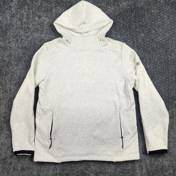 FLX Other - FLX Hoodie Recycled Polyester Blend Mens Large White Speckled Active Outdoor‎
